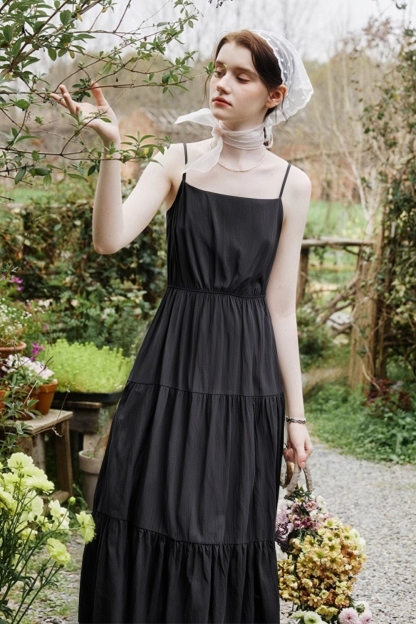 Elegant Suspender Dress