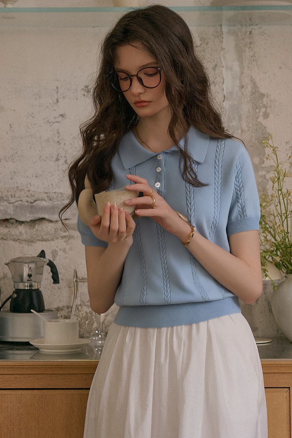 Turn-Neck Straight Sweater