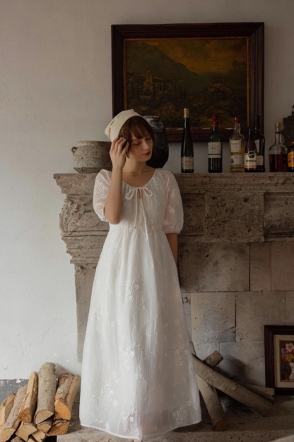 Embroidered Texture Dress
