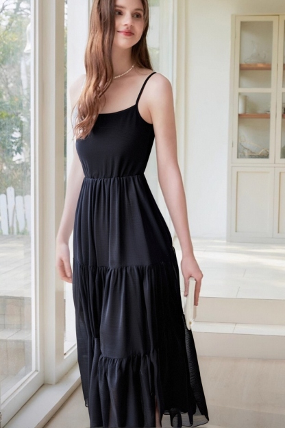 Cotton Suspender Three-Section Dress