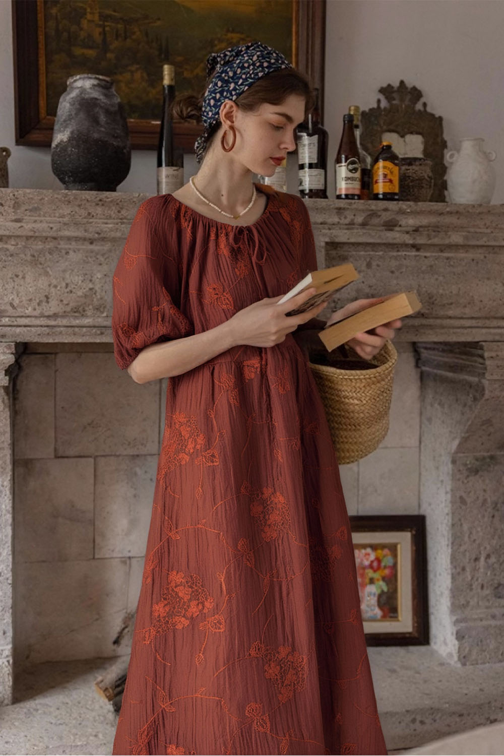 Embroidered Texture Dress