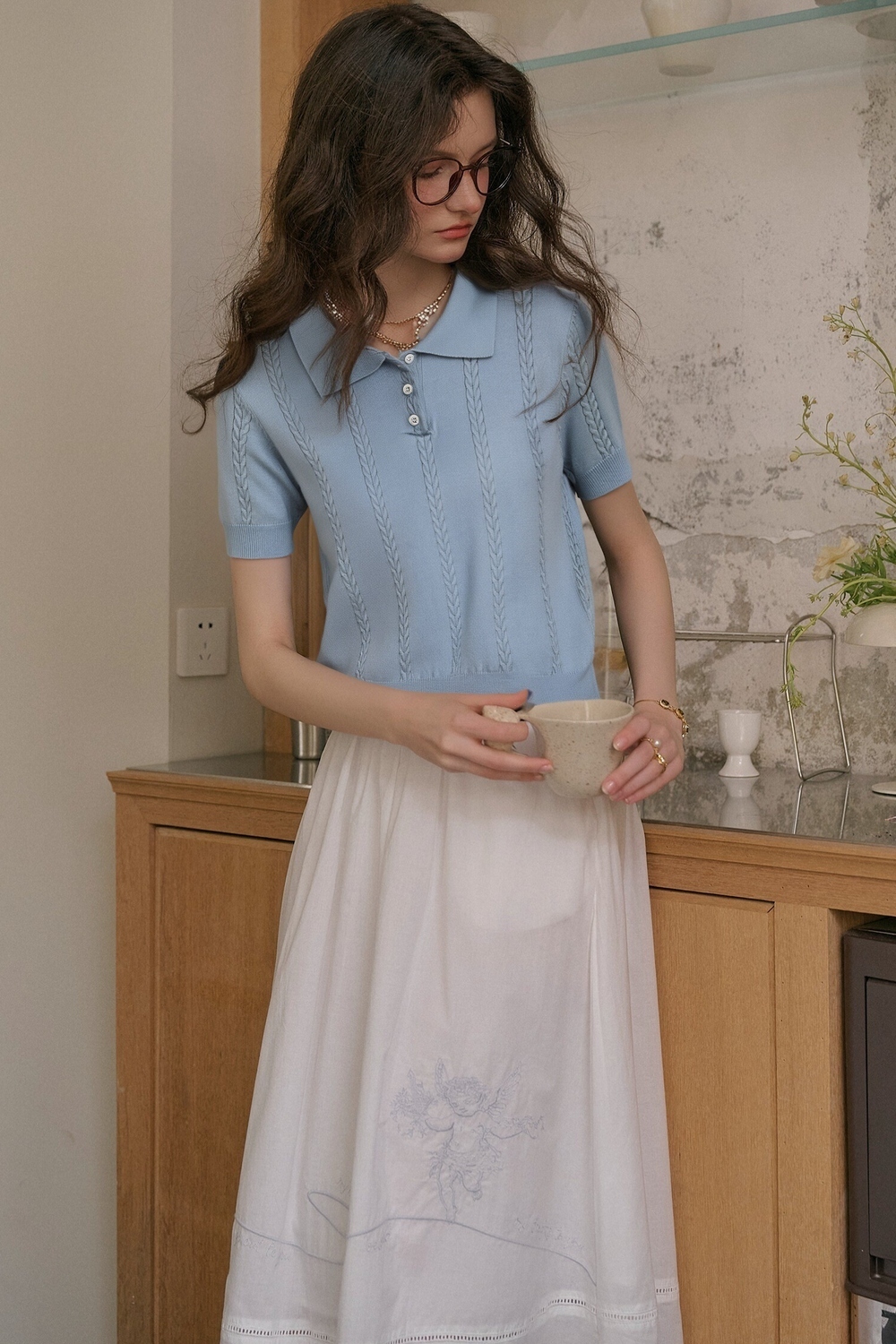 Turn-Neck Straight Sweater