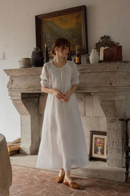 Embroidered Texture Dress