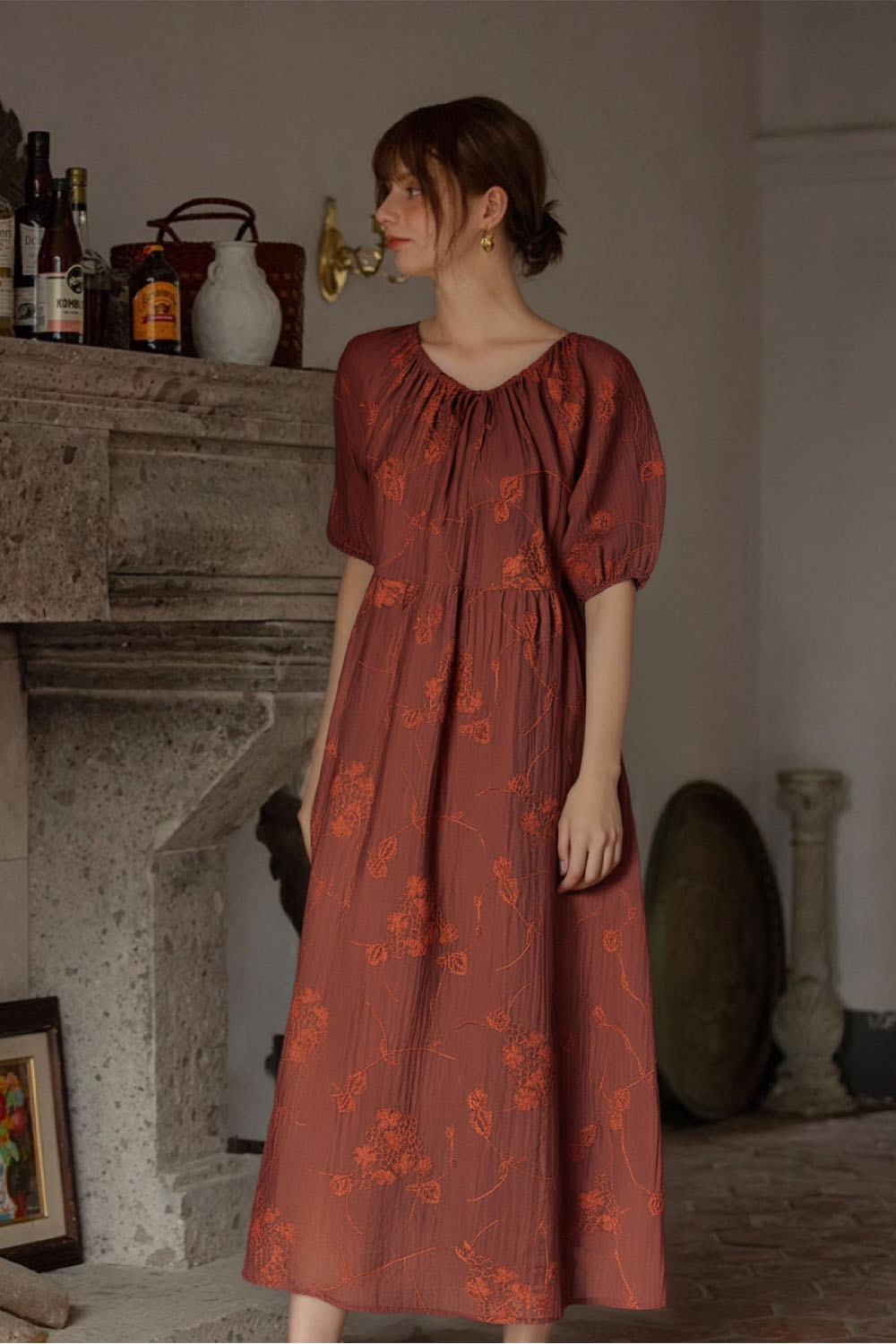 Embroidered Texture Dress