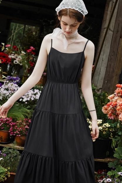 Elegant Suspender Dress
