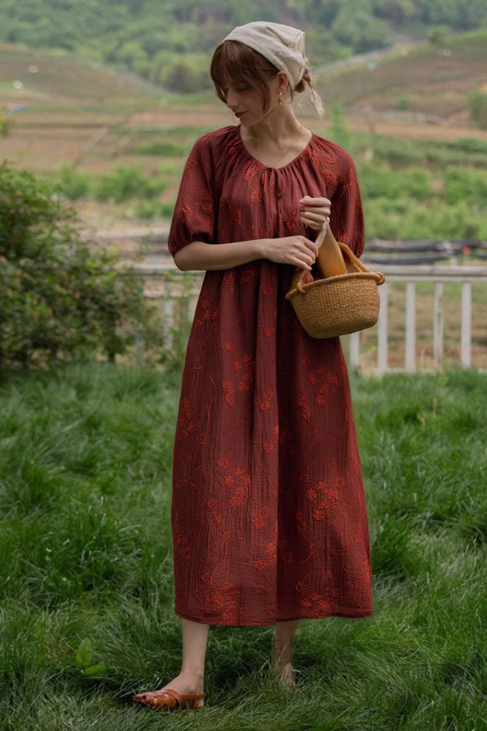 Embroidered Texture Dress