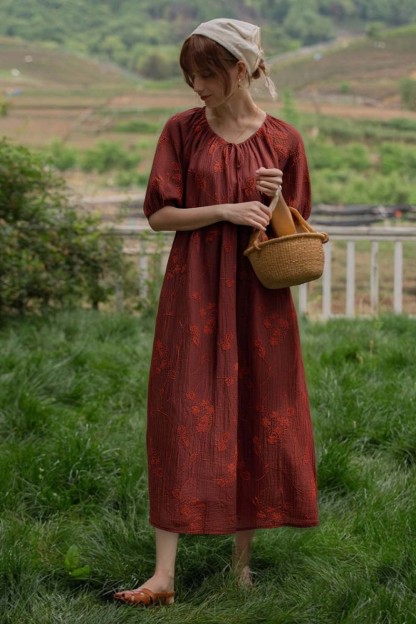 Embroidered Texture Dress