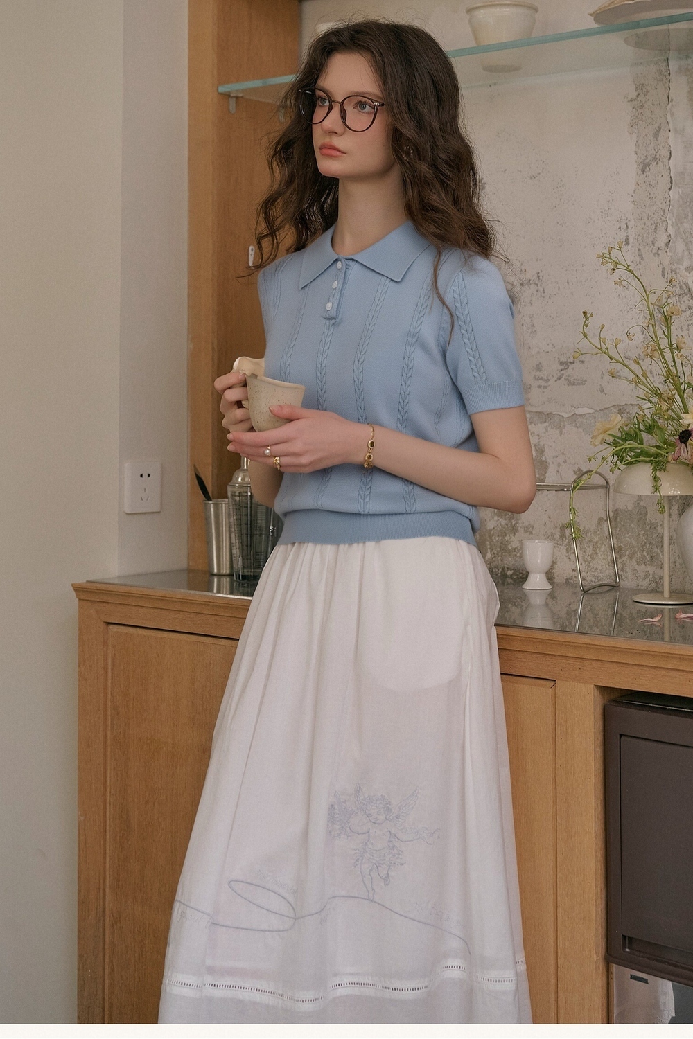 Turn-Neck Straight Sweater