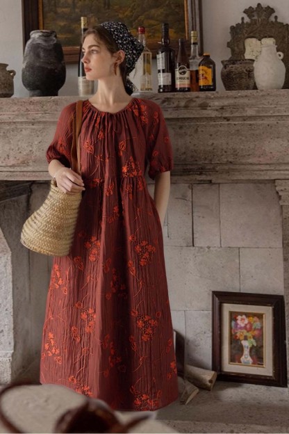 Embroidered Texture Dress