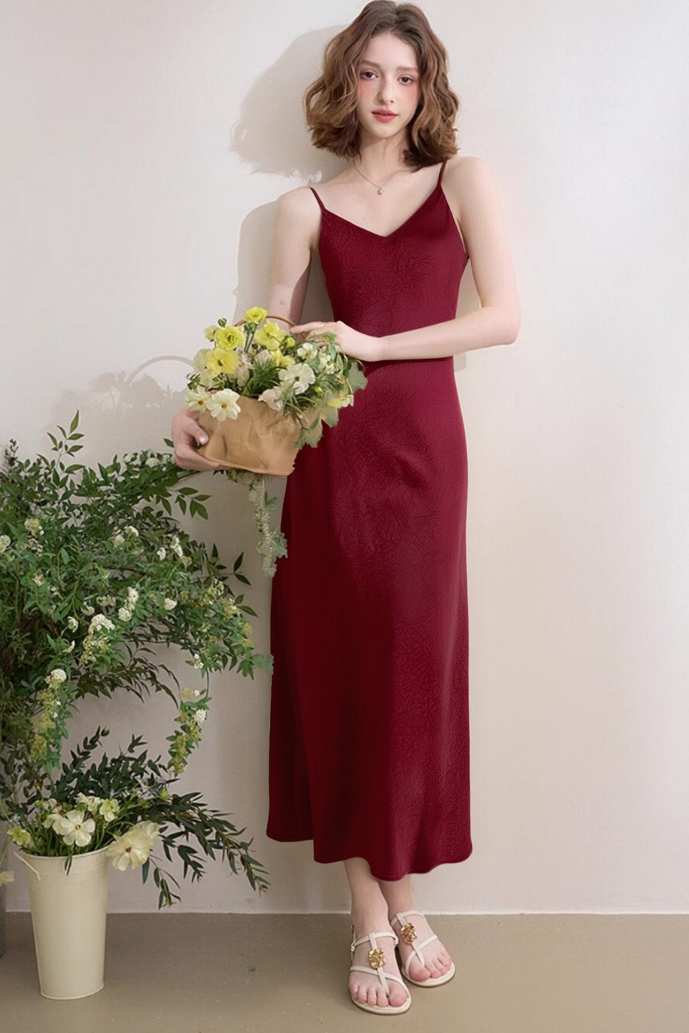 Elegant Silky Sling Dress