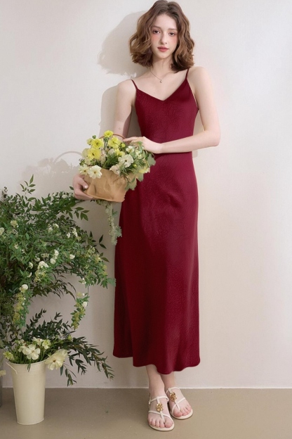 Elegant Silky Sling Dress