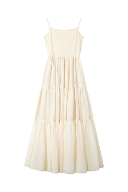 Cotton Suspender Three-Section Dress