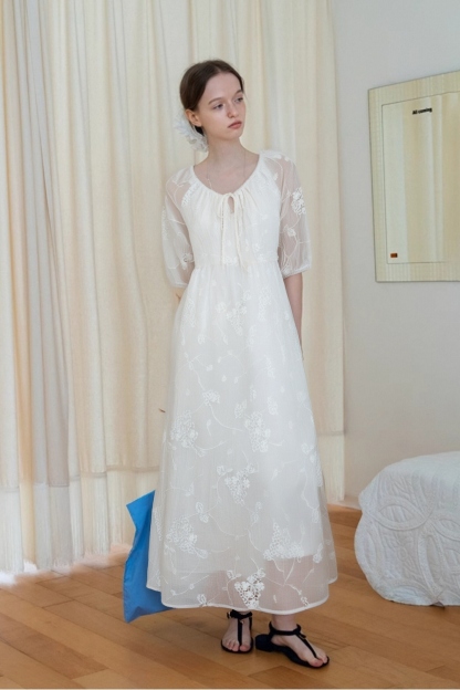Embroidered Texture Dress