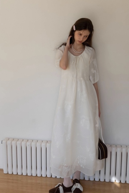 Embroidered Texture Dress