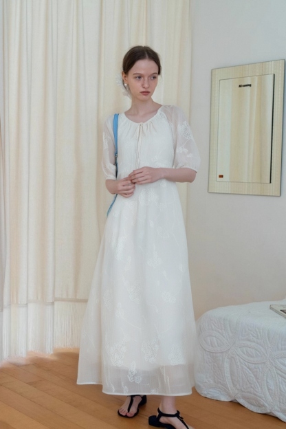 Embroidered Texture Dress
