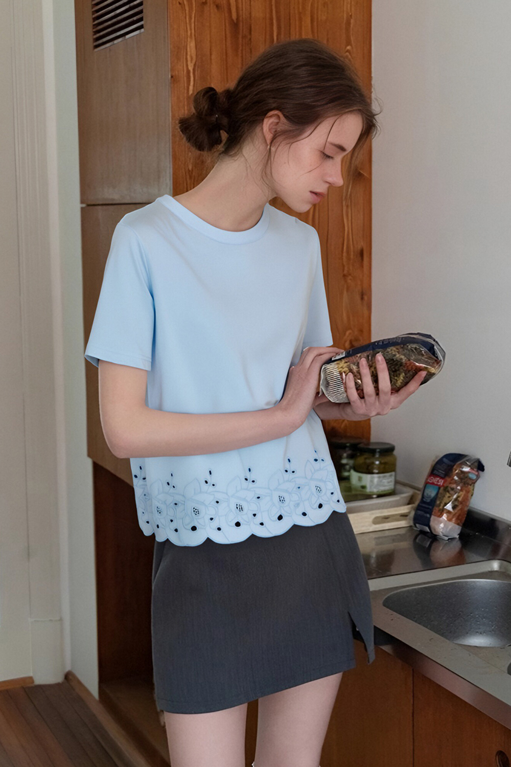 Soft Lace Long-Sleeved T-Shirt