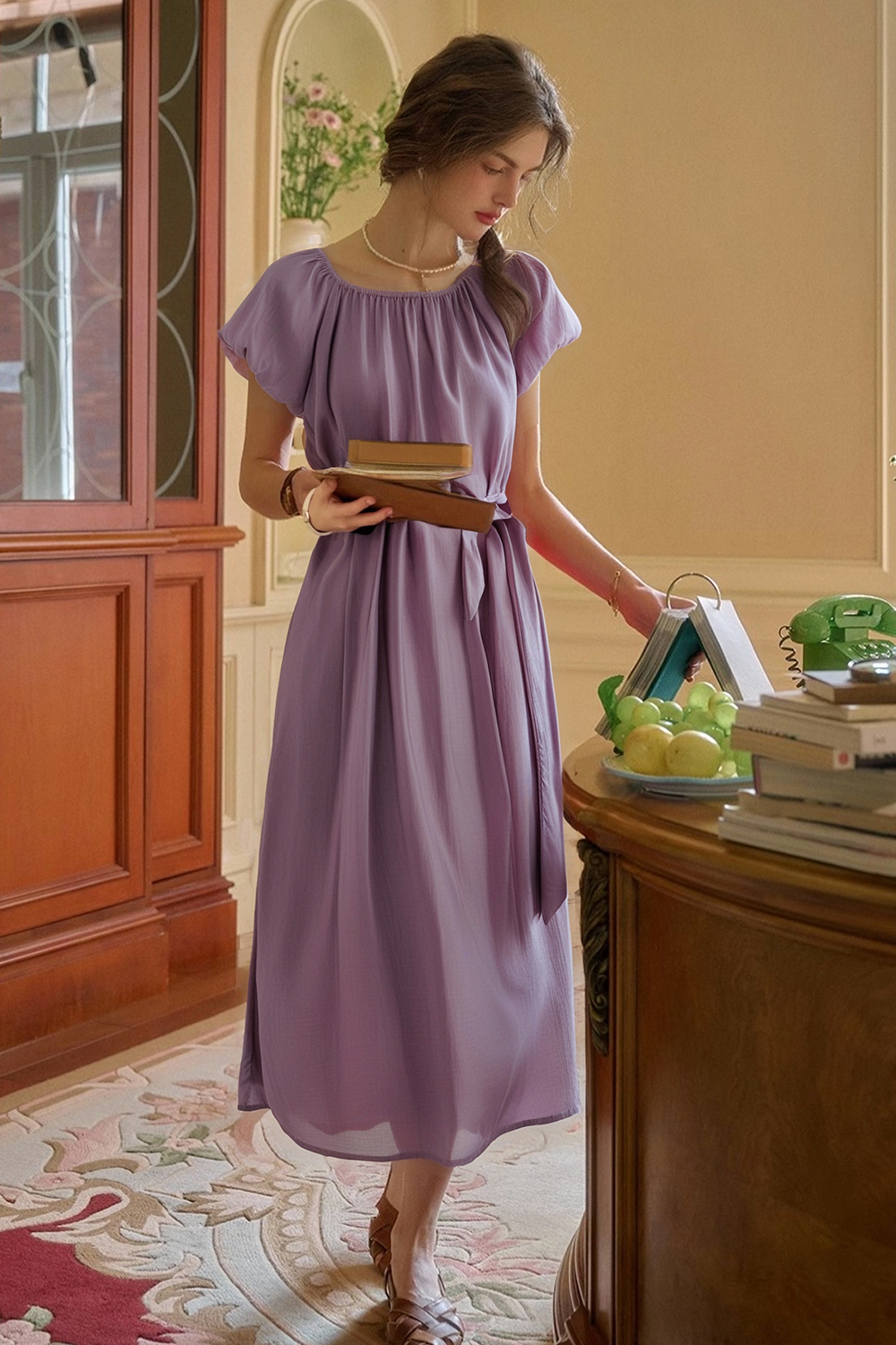 Elegant Puff Sleeve Dress
