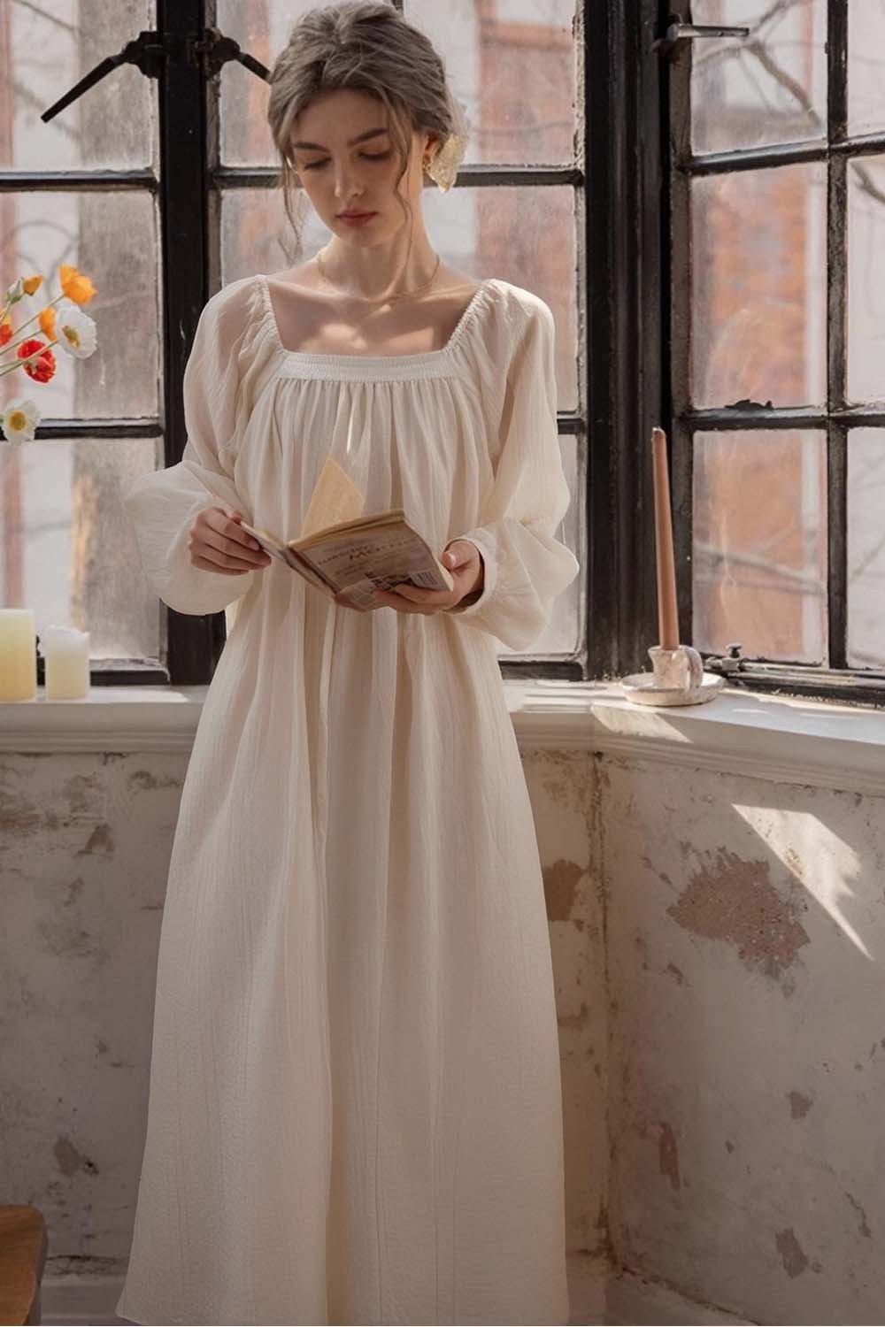 Lyocell Square Neck Straight Dress