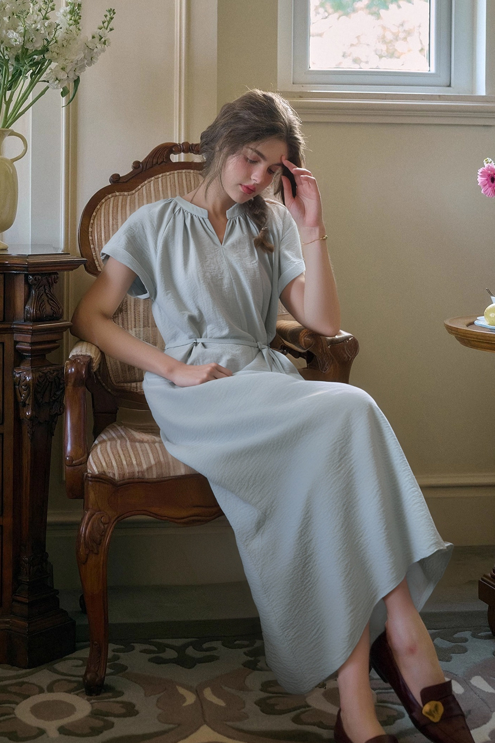 French Elegant V-Neck Dress