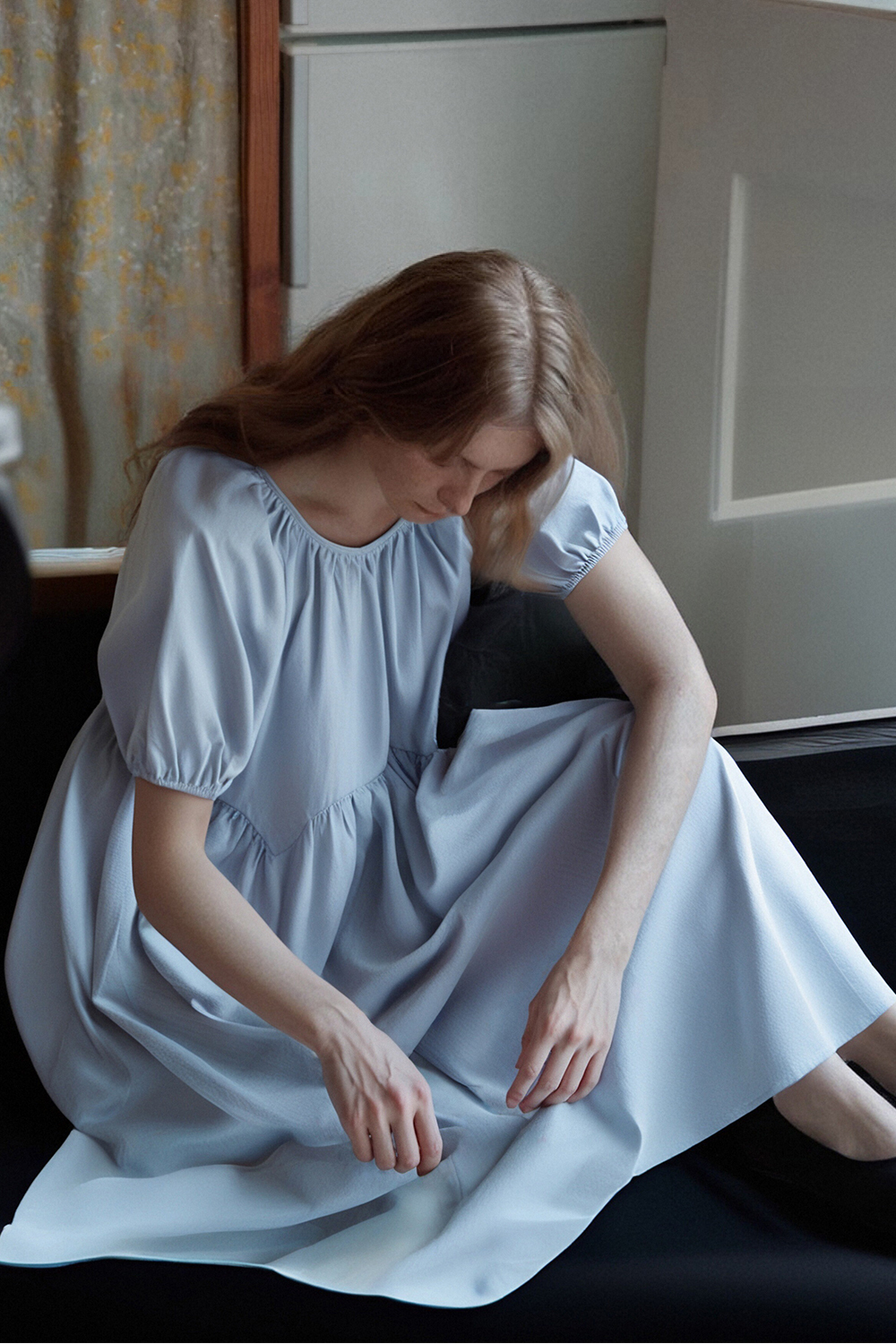 100% Cotton Loose Round Neck Dress