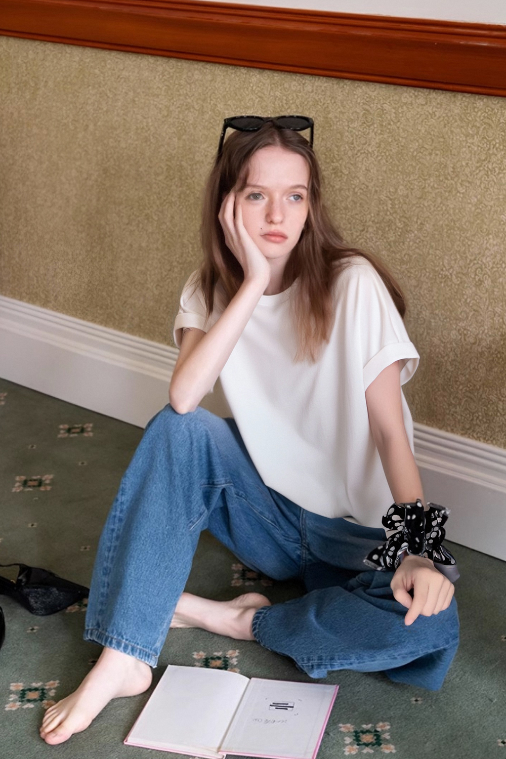 Round Neck Solid Color T-Shirt