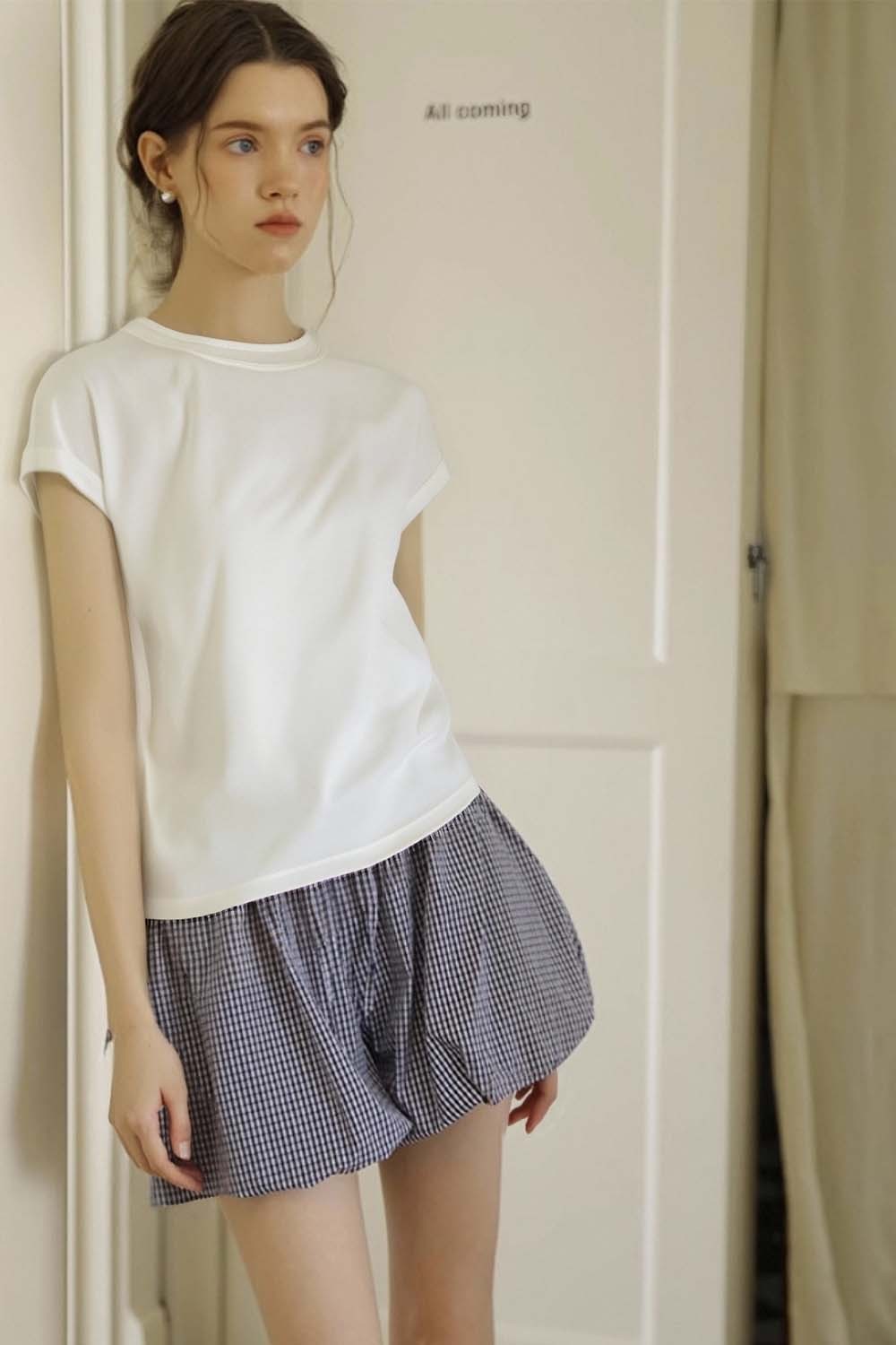Round Neck Raglan Solid Color T-Shirt