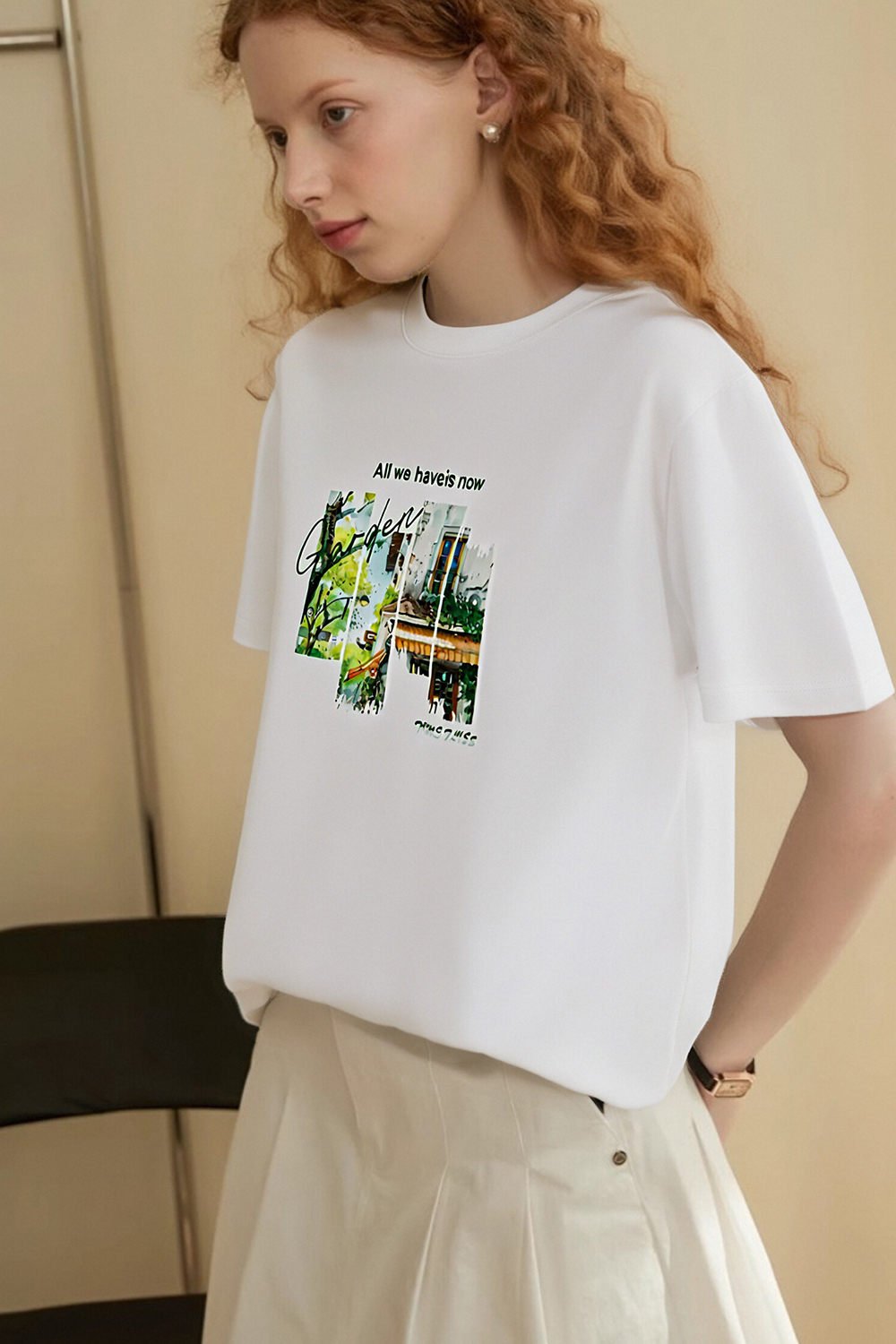 Pure Cotton Time Print T-Shirt