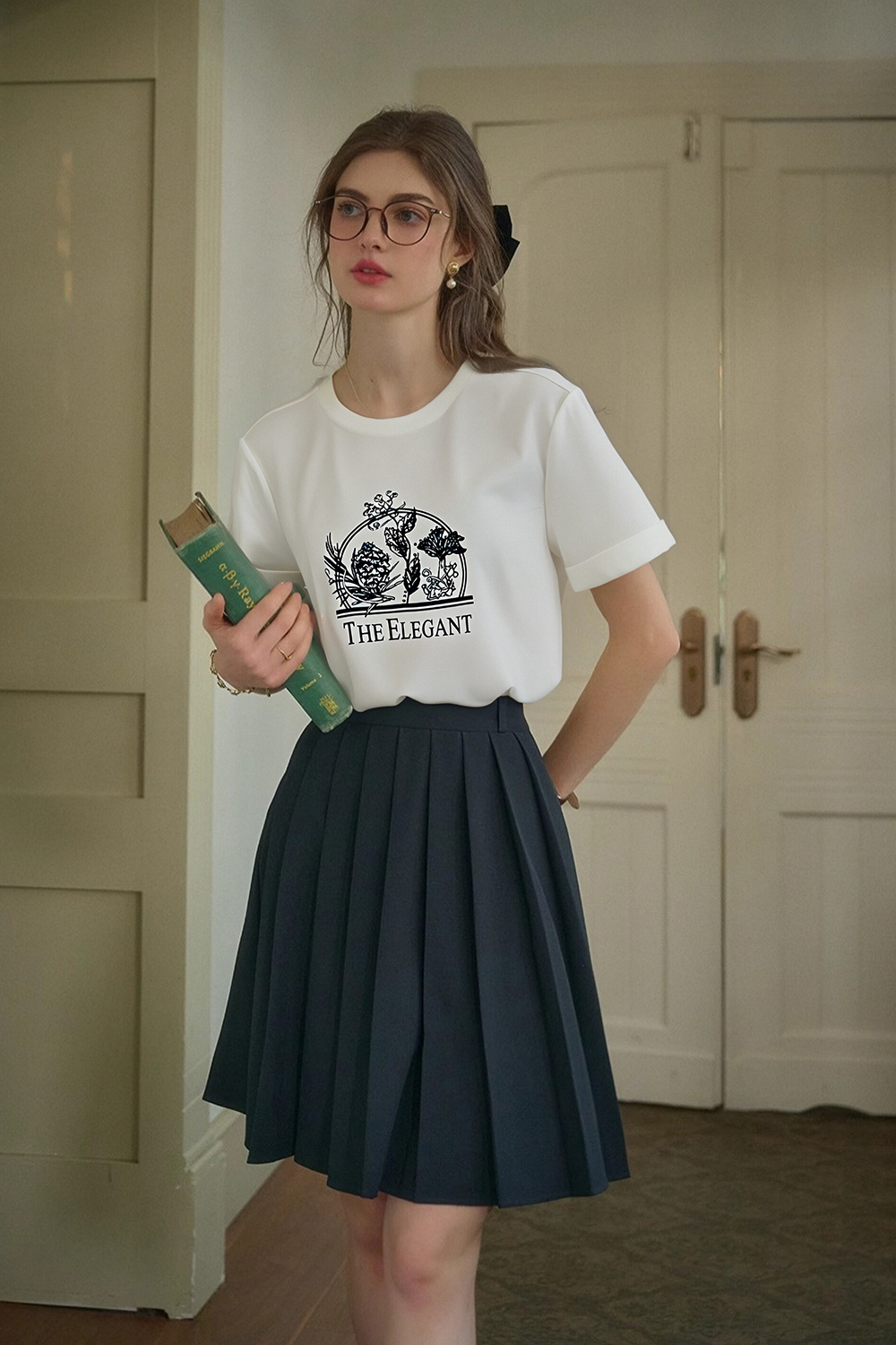 Cotton Printed Straight T-Shirt