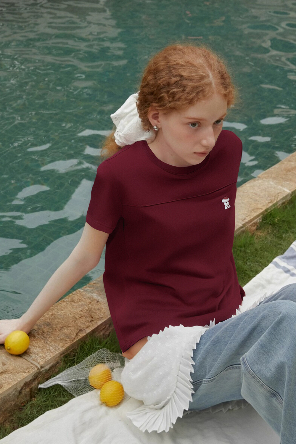 Animal Embroidery Straight T-Shirt