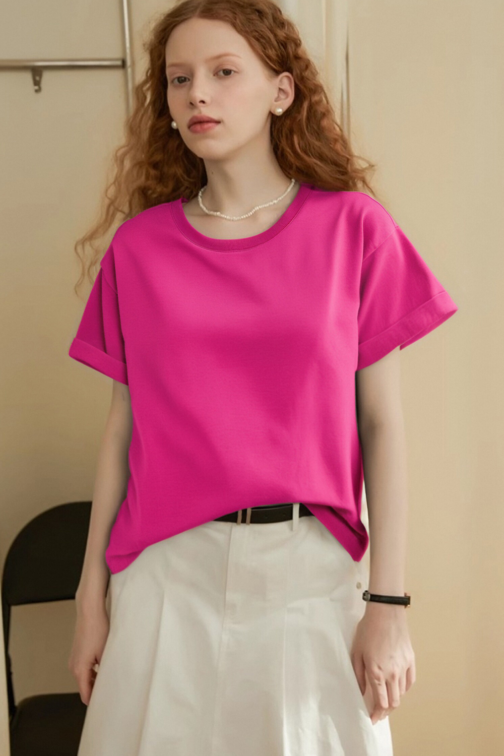 Solid Color Loose T-Shirt