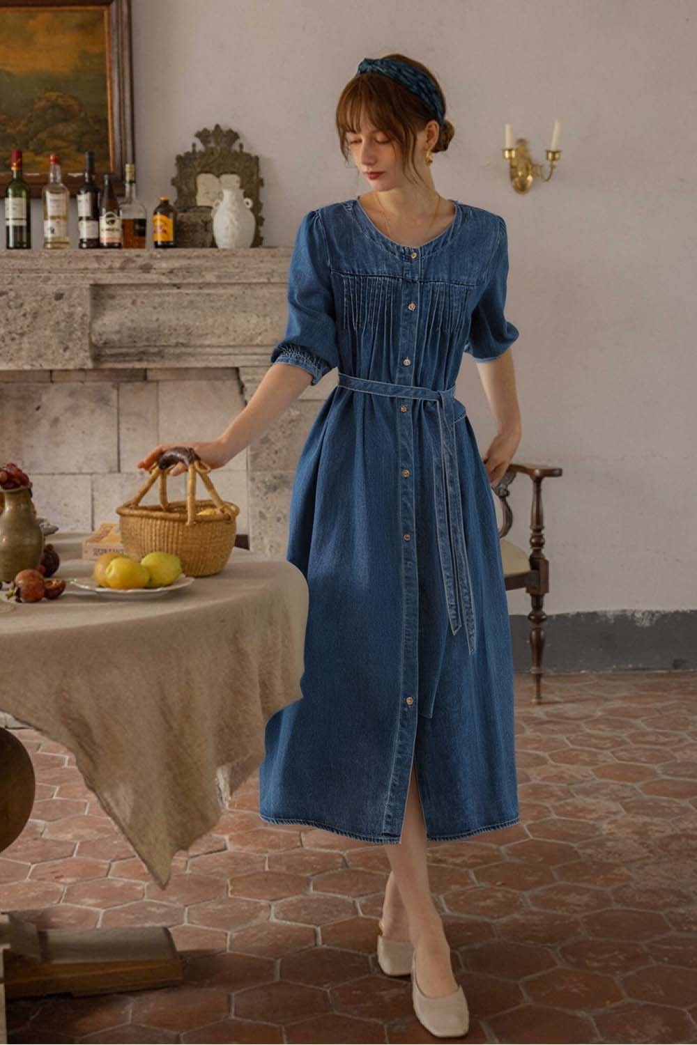 Cotton Loose Denim Dress