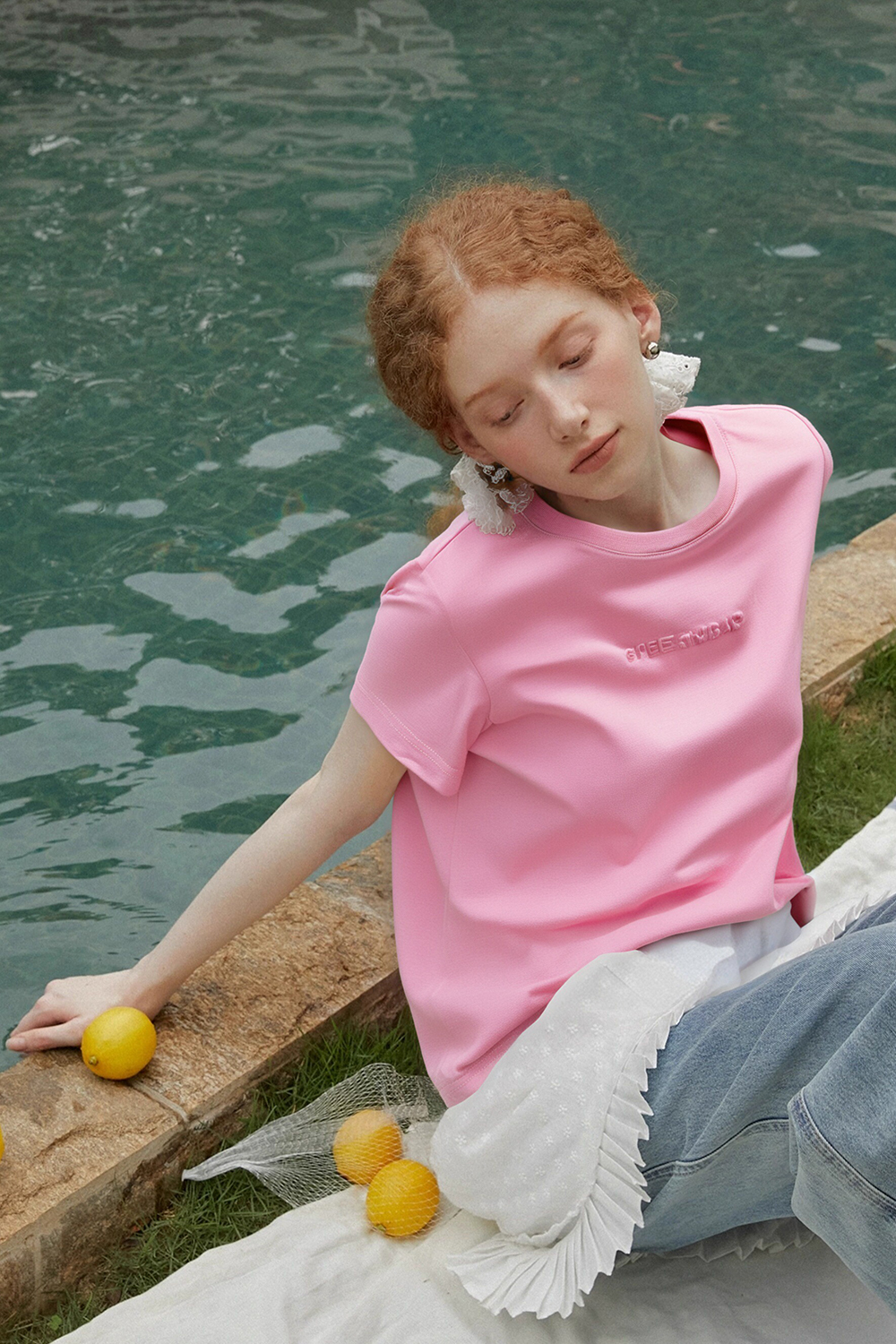 Letter Embossed T-Shirt