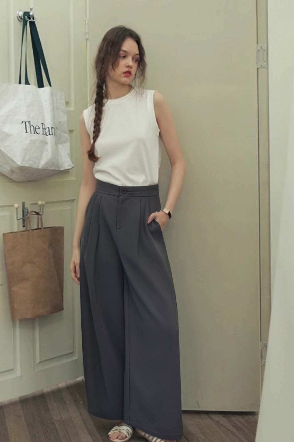 Casual Wide-Leg Trousers