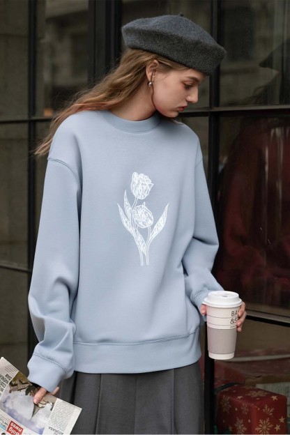 Floral Embroidered Sweatshirt