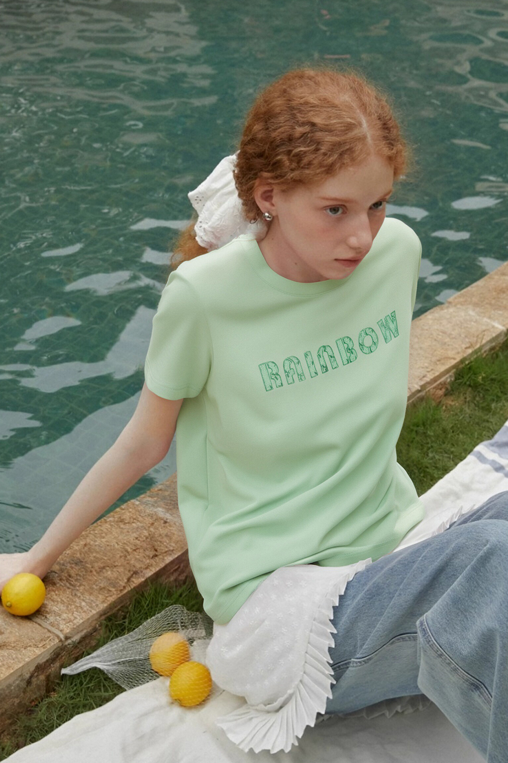 Lace Embroidery Casual T-Shirt