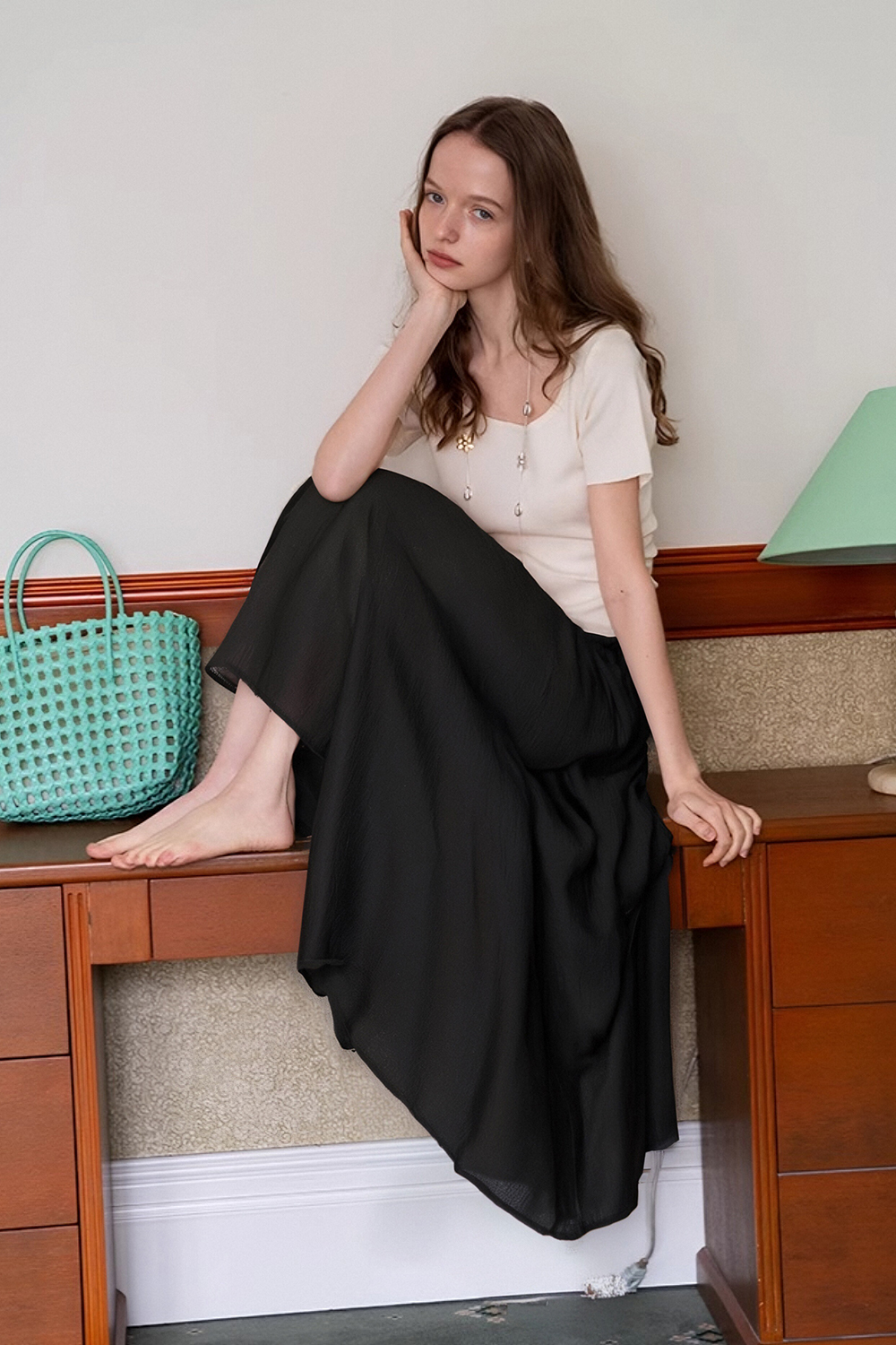 Elegant Three-Layer Skirt