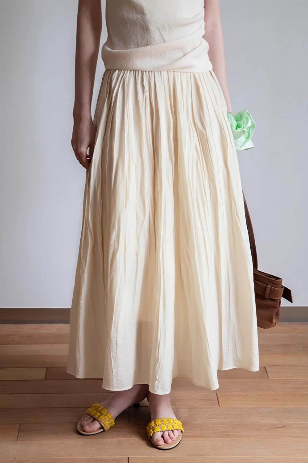 Pleated Loose Umbrella Skirt