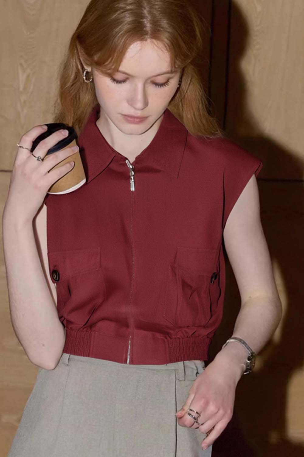 Simple Sleeveless Shirt