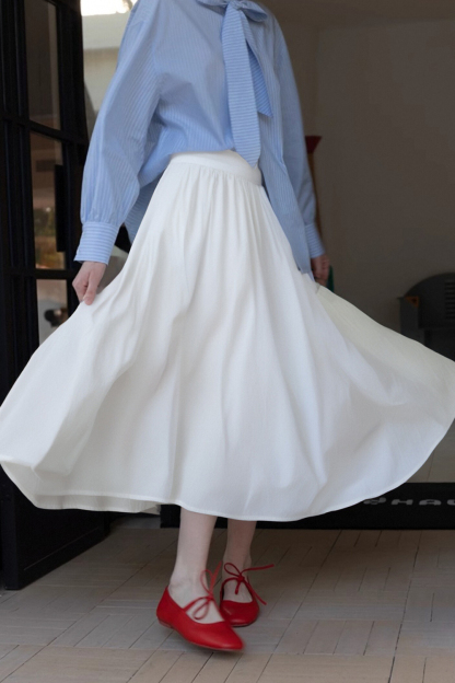 Soft And Loose Woven Umbrella Skirt