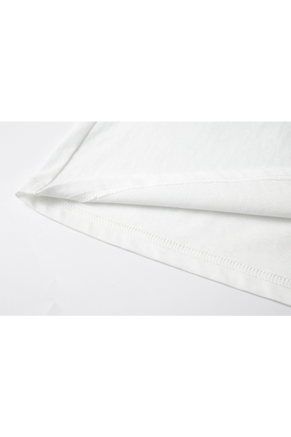 Round Neck Solid Color T-Shirt