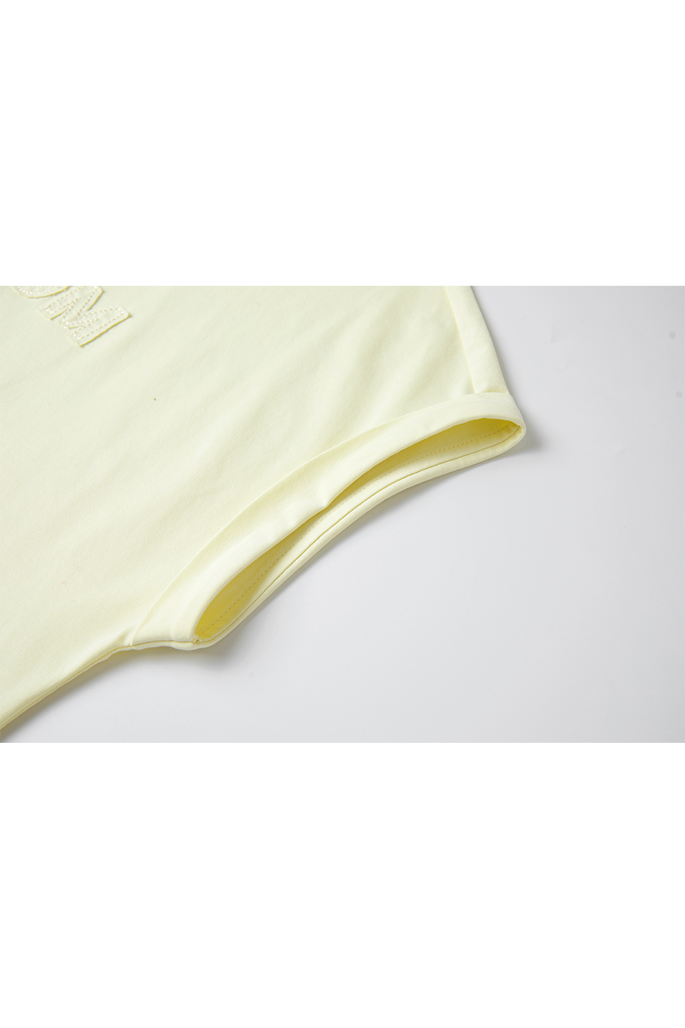 Cotton Folded Sleeve T-Shirt