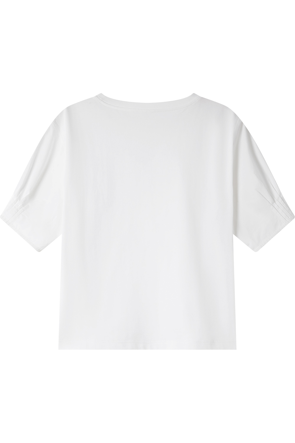 100% Cotton Pleated Sleeve T-Shirt