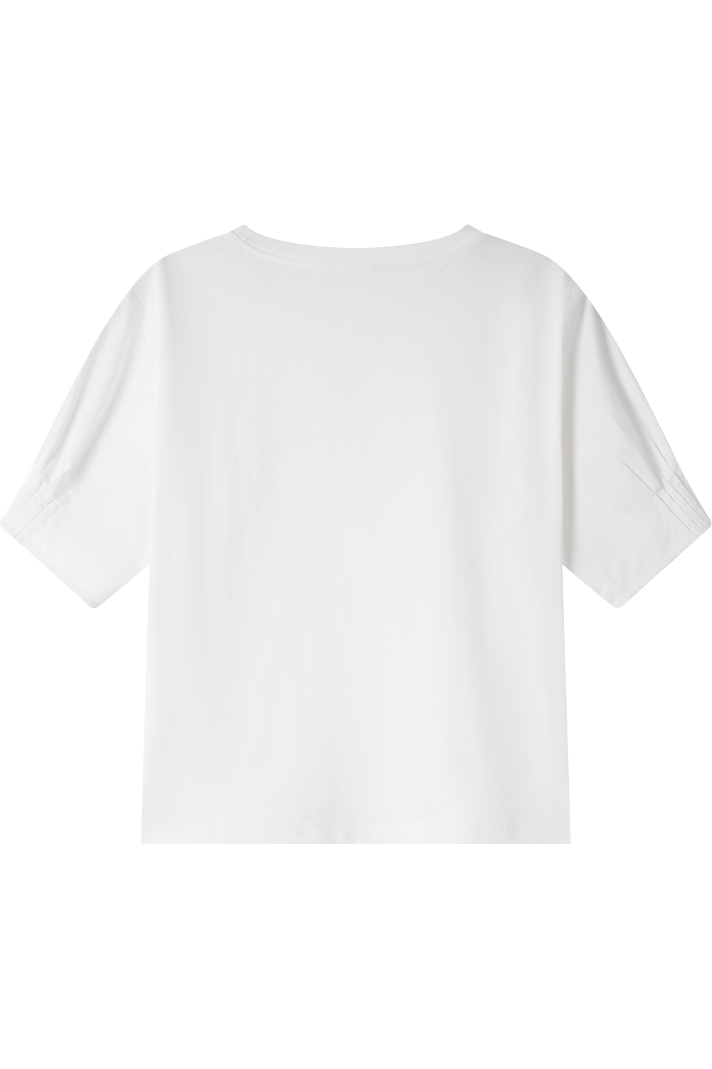 100% Cotton Pleated Sleeve T-Shirt