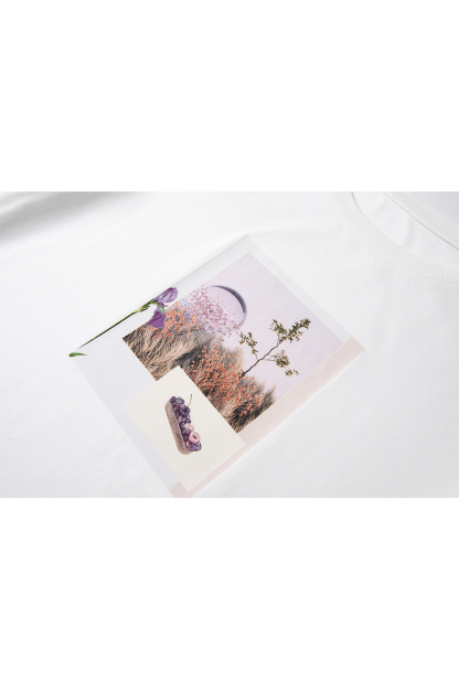 Landscape Printed Cotton T-Shirt