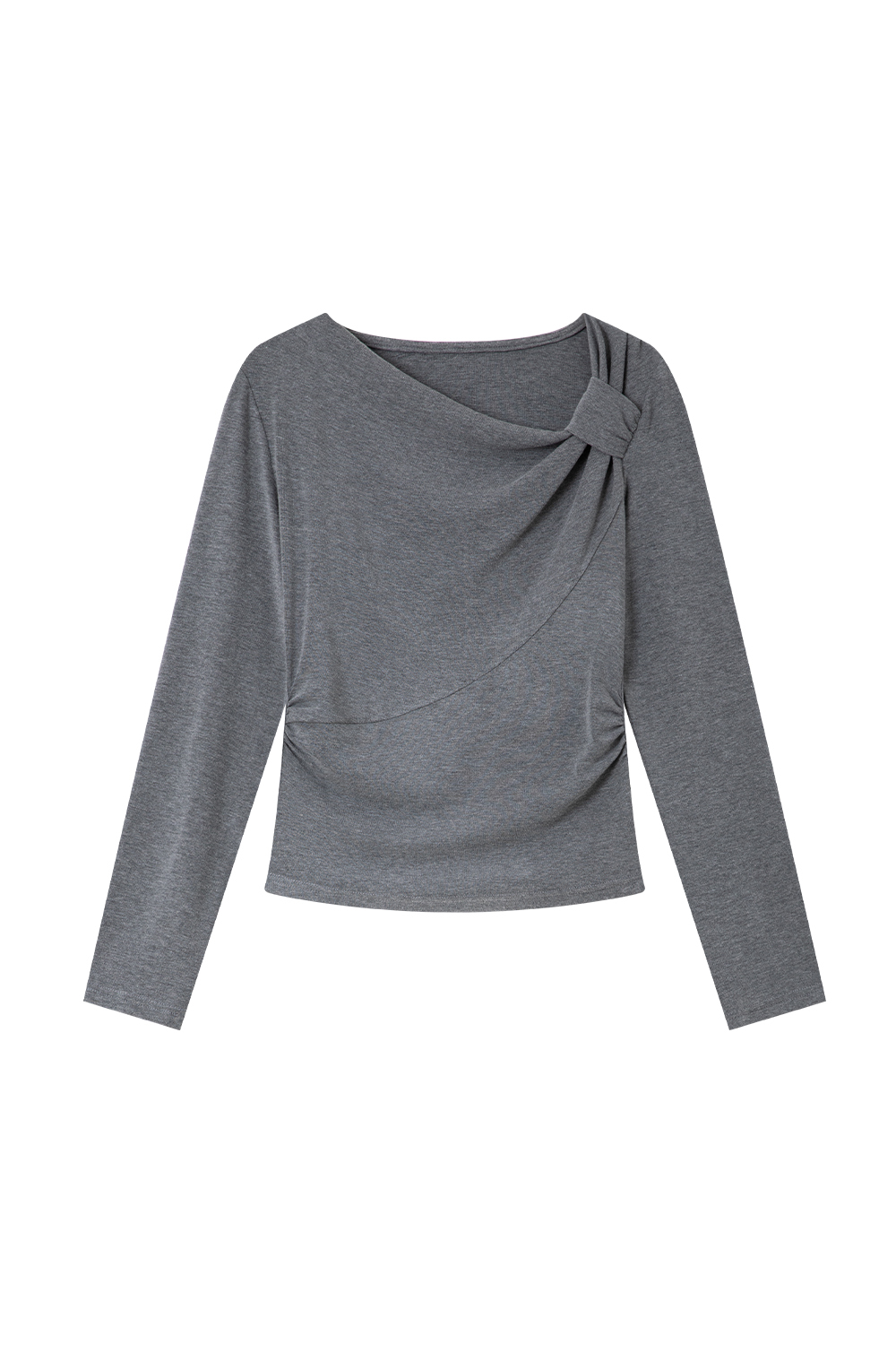 Simple Knotted Long-Sleeved T-Shirt