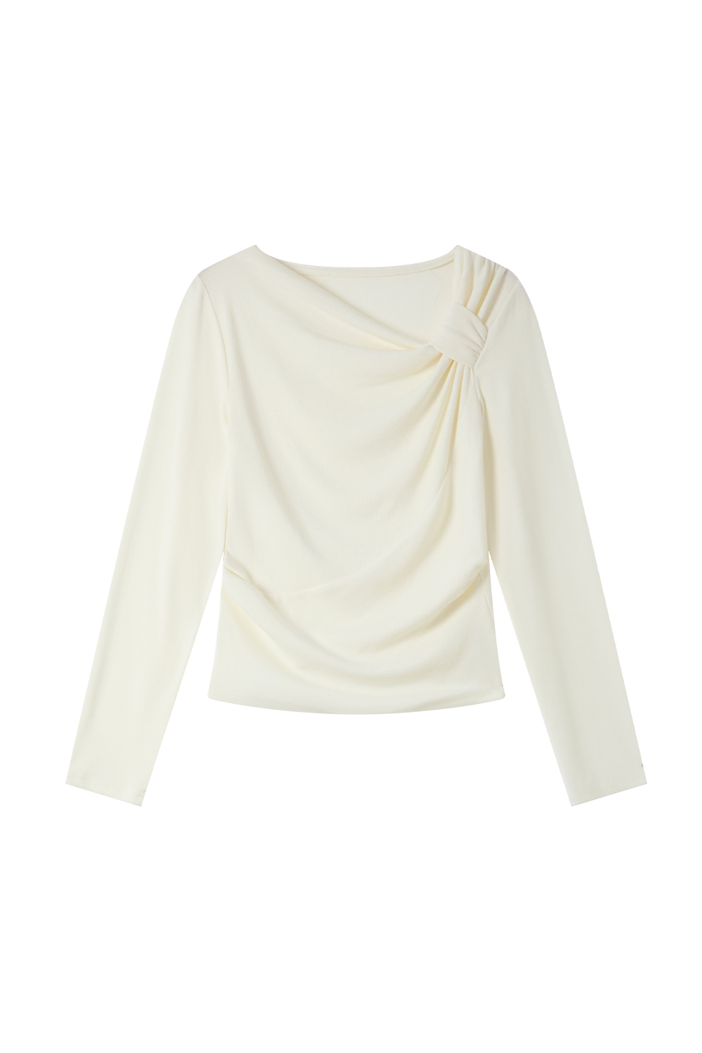 Simple Knotted Long-Sleeved T-Shirt