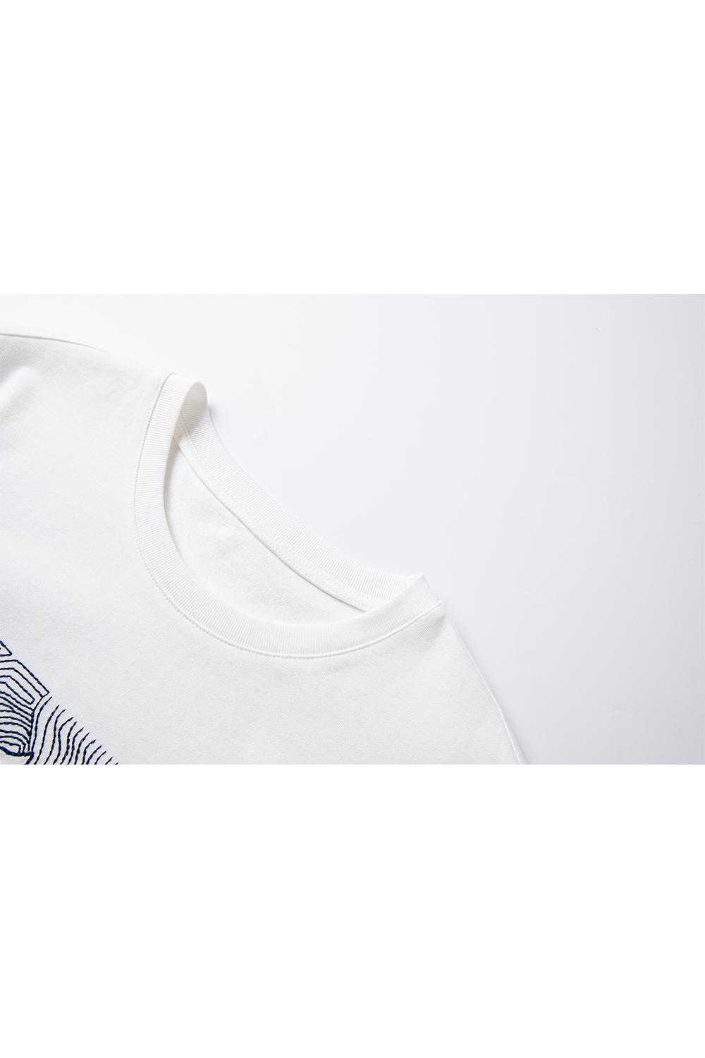 100% Cotton Flower Embroidered T-Shirt