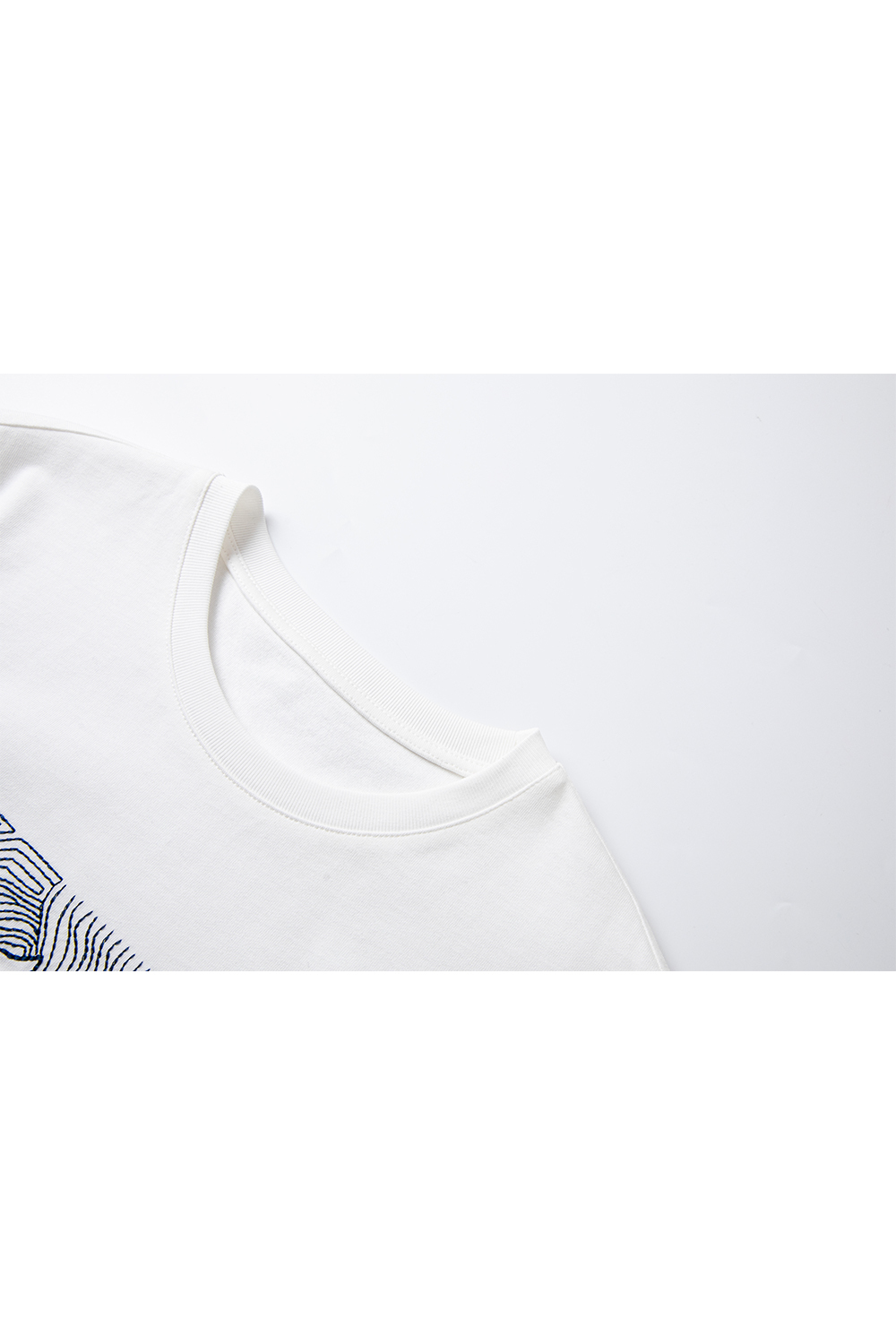 100% Cotton Flower Embroidered T-Shirt