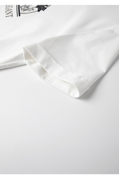 Cotton Printed Straight T-Shirt