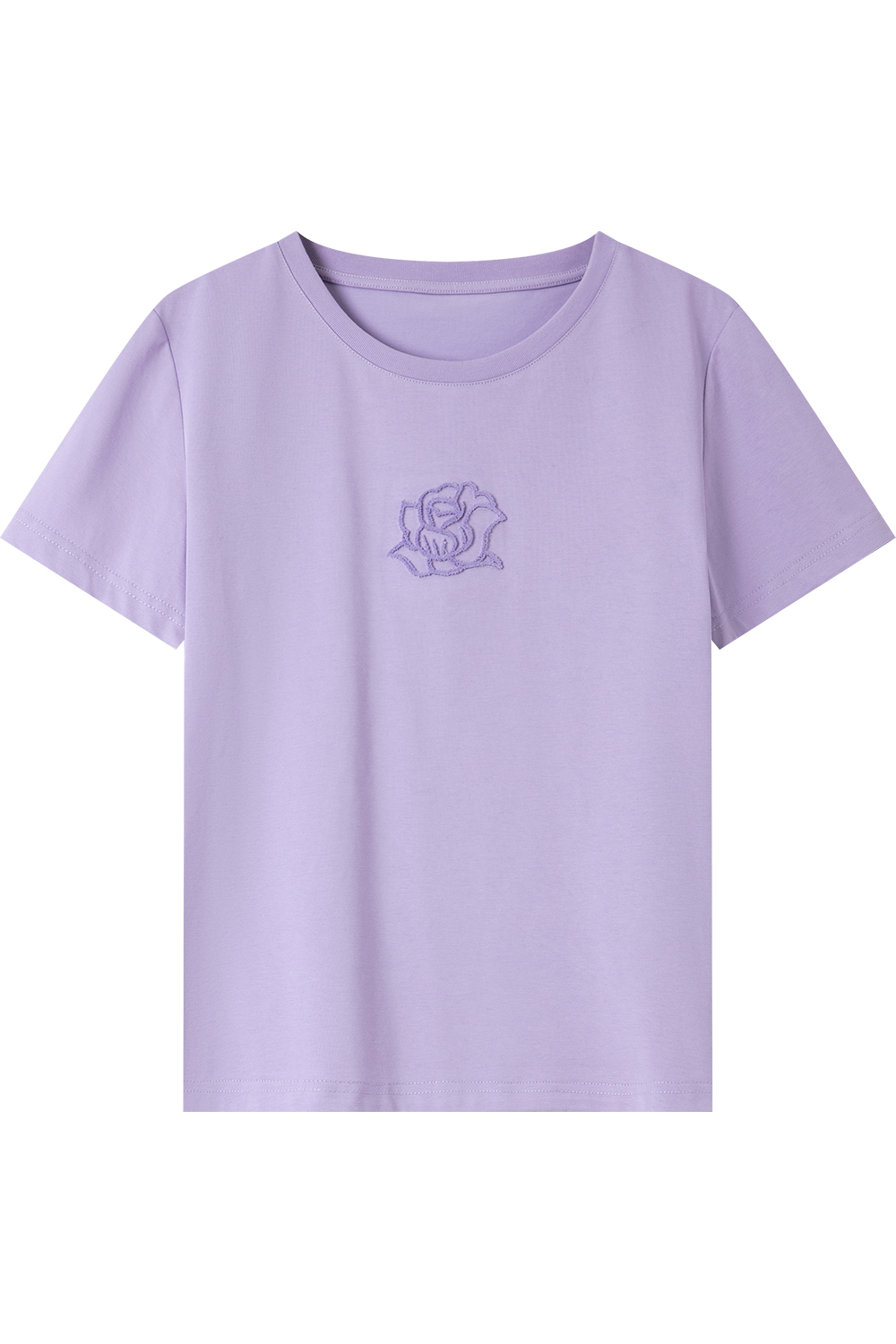 Toothbrush Embroidered Flower Design Loose T-Shirt